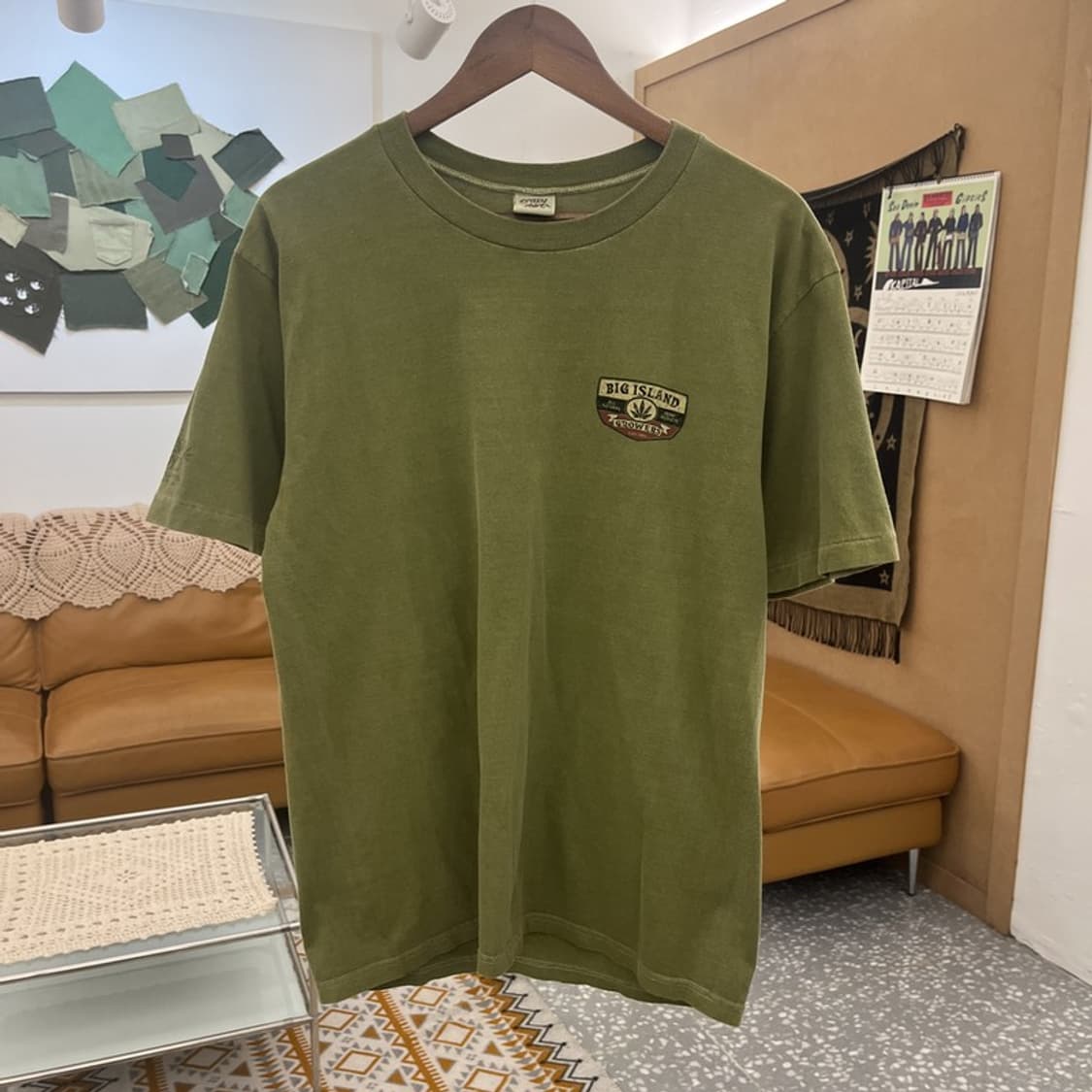 크레이지 셔츠 빈티지 컨트리 레트로 말차카키 반팔티 M C10774 상품이미지3