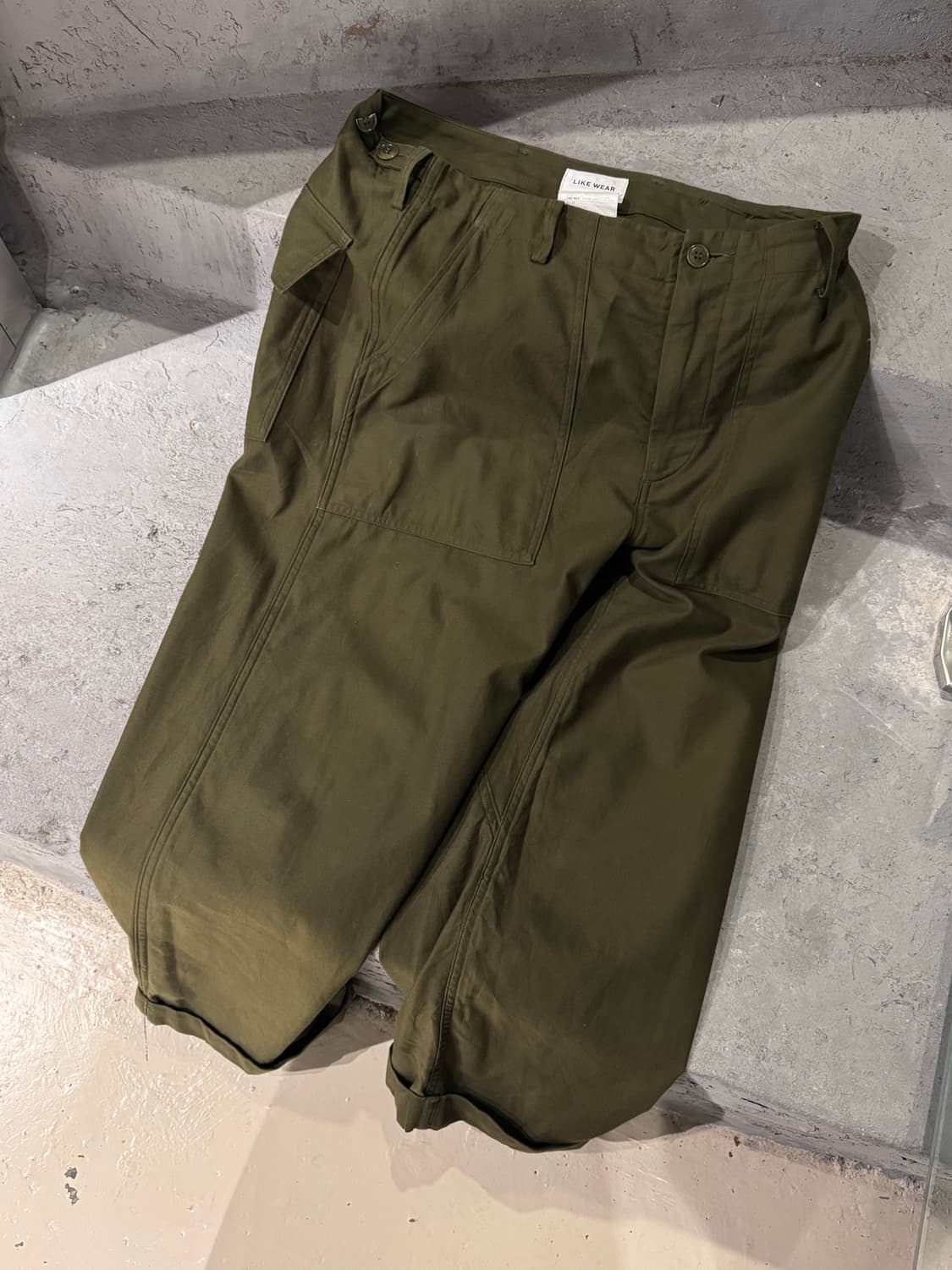 Yaeca Like wear 올리브 카키 퍼티그팬츠  상품이미지1