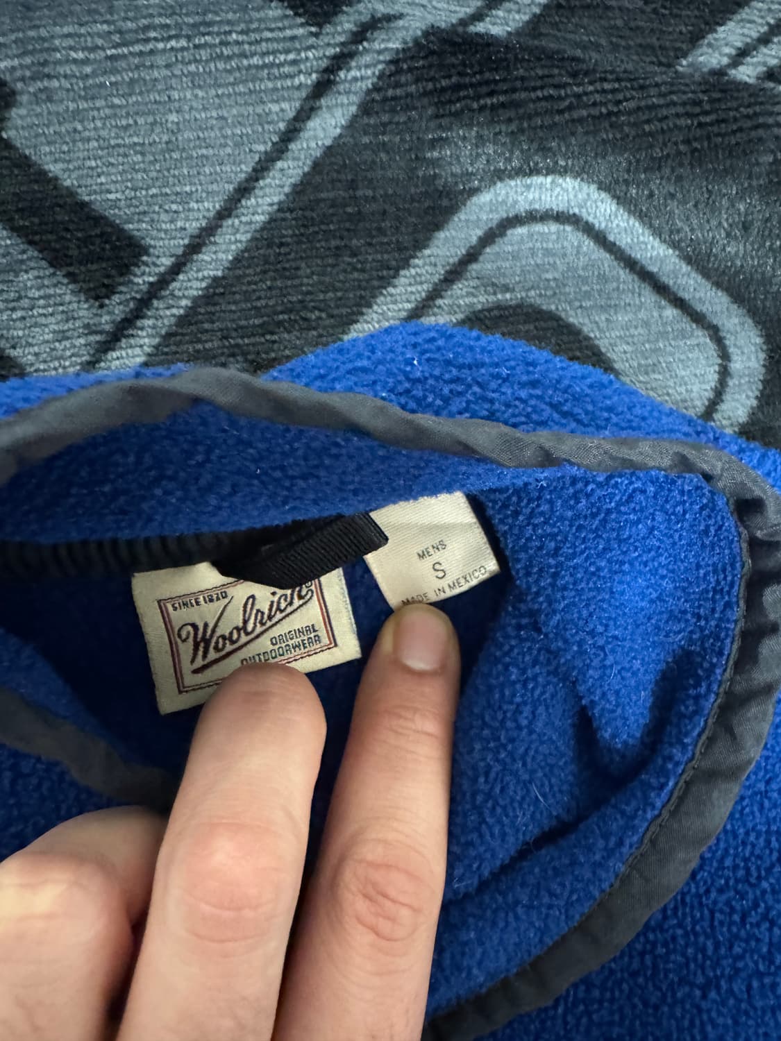 울리치 쿼터 스냅 티 플리스 풀오버 블루 블랙 상품이미지4