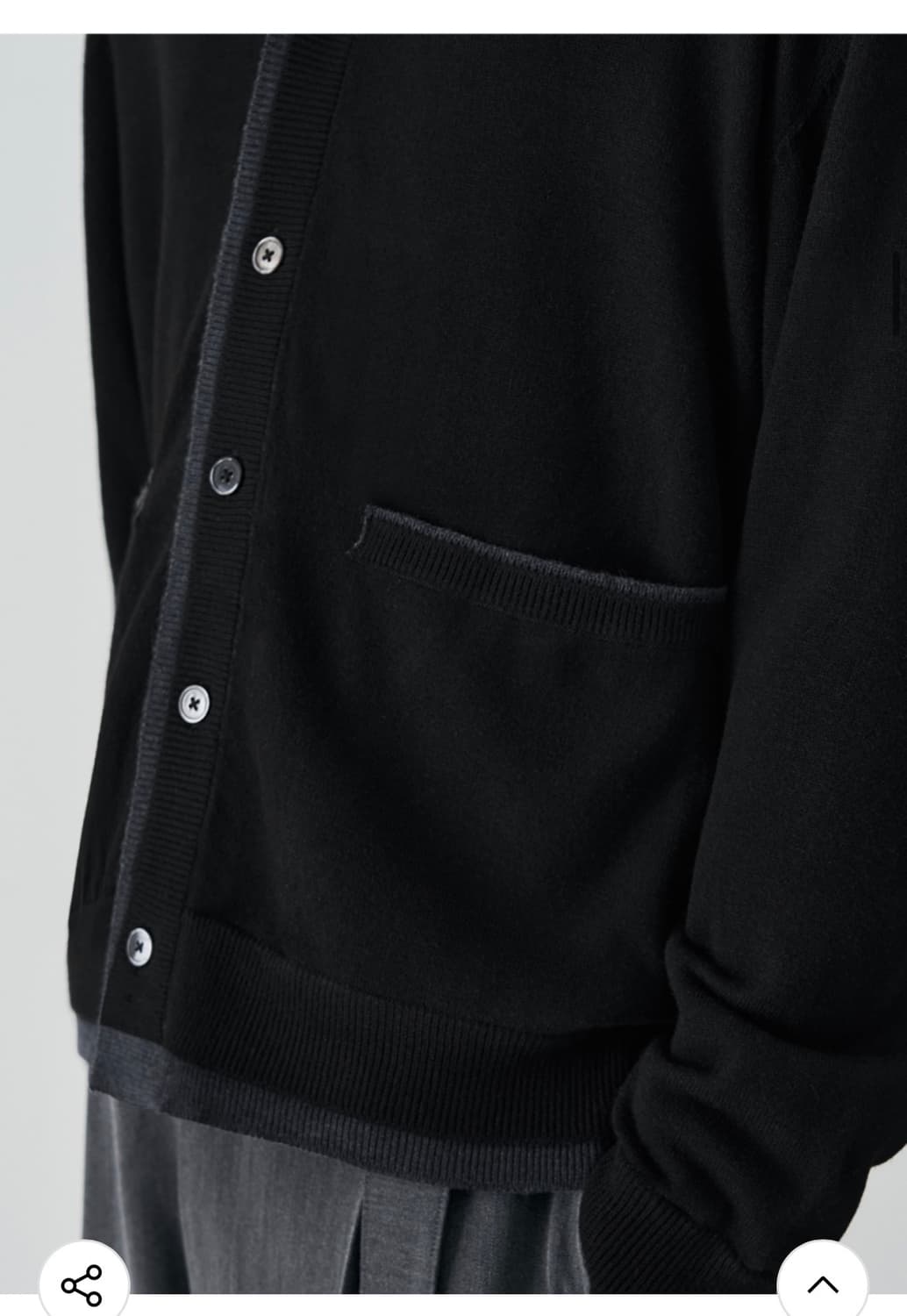 (XL) [서강준 PICK] 드로우핏 울 블렌드 레이어드 크롭 가디건 상품이미지6