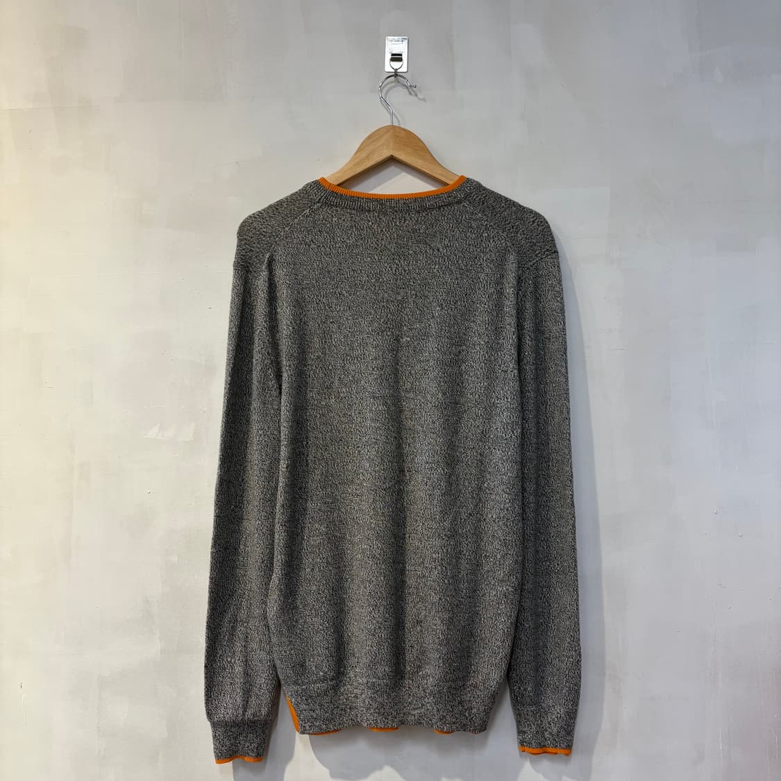 KENZO 겐조 크루넥 니트 그레이/오렌지 배색 포인트 상품이미지7
