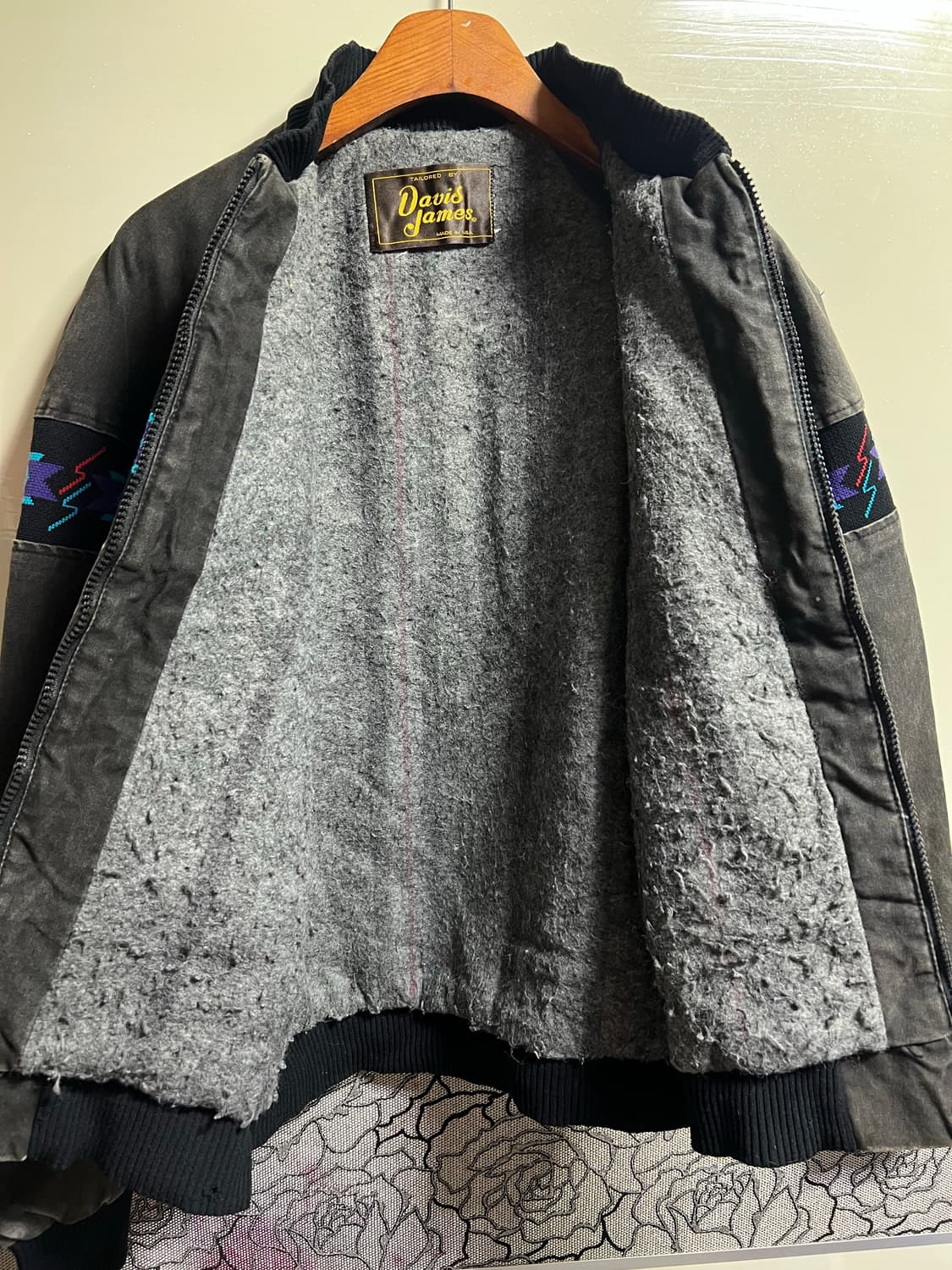 빈티지 Davis James 블랙 아즈텍 자켓 상품이미지4