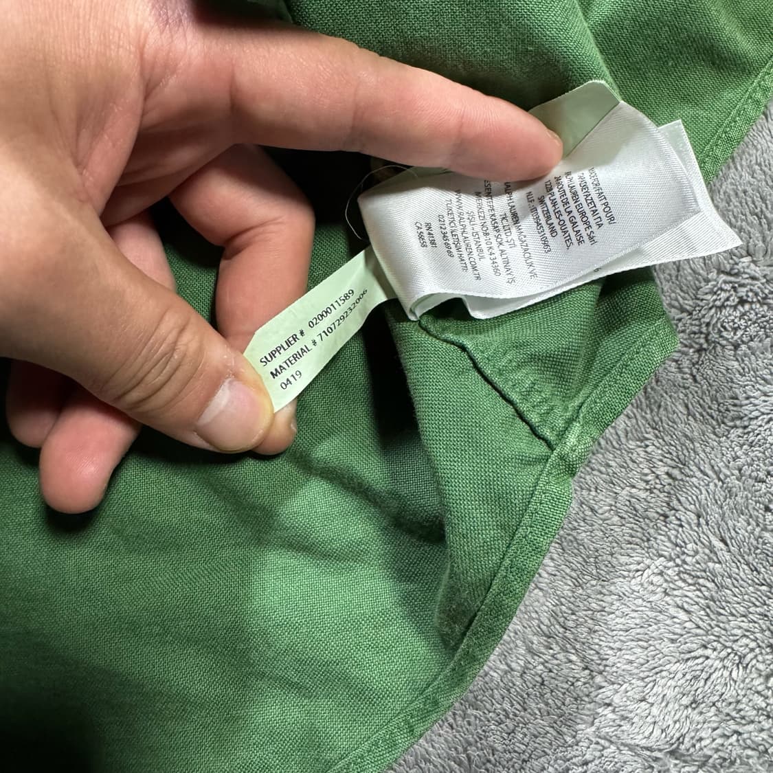 폴로 랄프로렌 클래식핏 셔츠 그린 상품이미지5