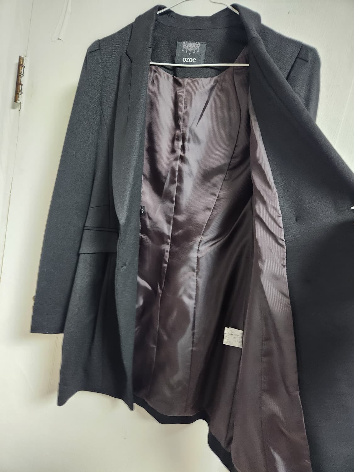 OZOC  블랙 금장 더블 버튼 간절기 코트55~66 상품이미지4