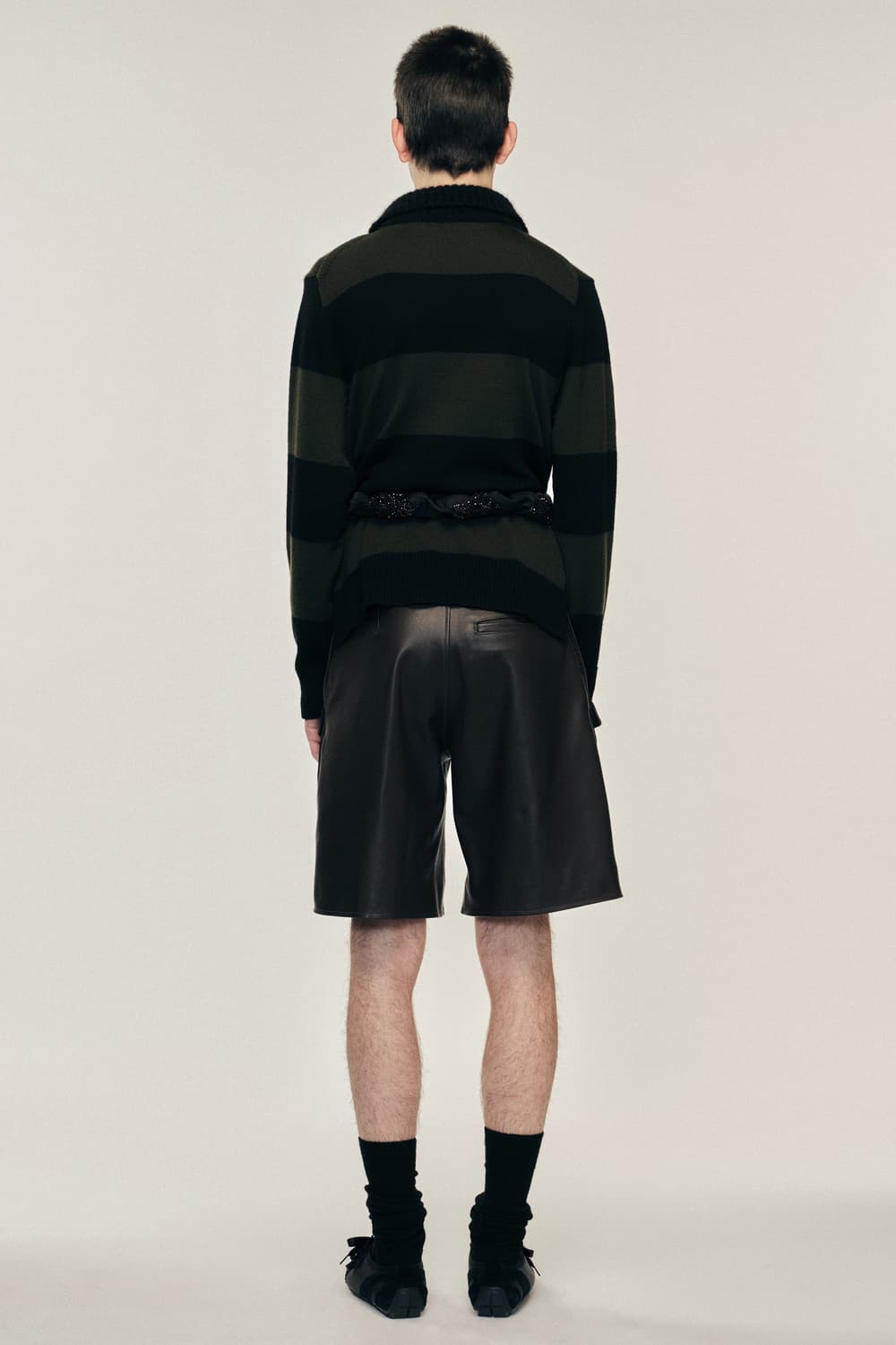 [M,L]시몬로샤 비즈 스트라이프 폴로 니트 상품이미지3