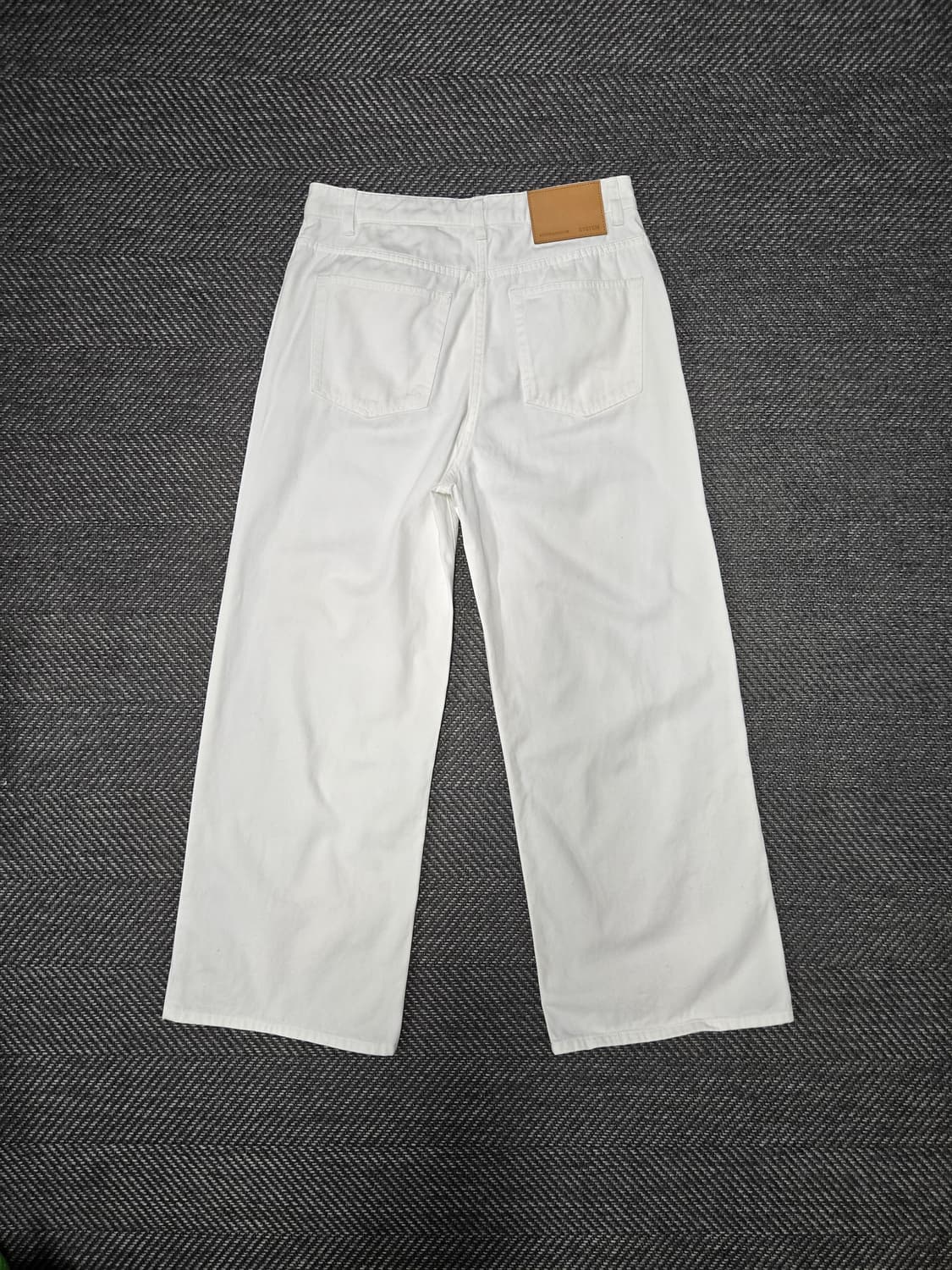 한섬 시스템 SYSTEM 화이트 와이드 데님 팬츠 상품이미지2