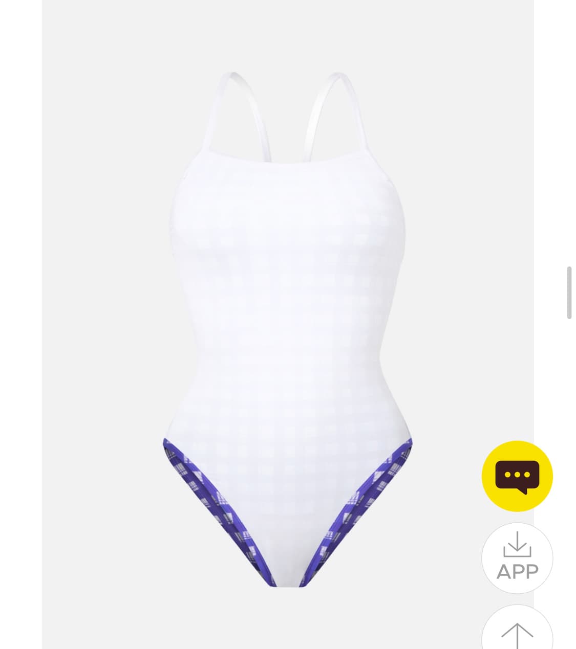 [한정판/새제품] 배럴 아쿠아 글렌체크 브이백 수영복 (퍼플) 상품이미지6