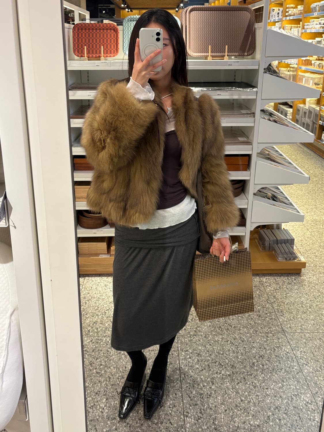 Msbeast 폭스 퍼 자켓 브라운 M 상품이미지3