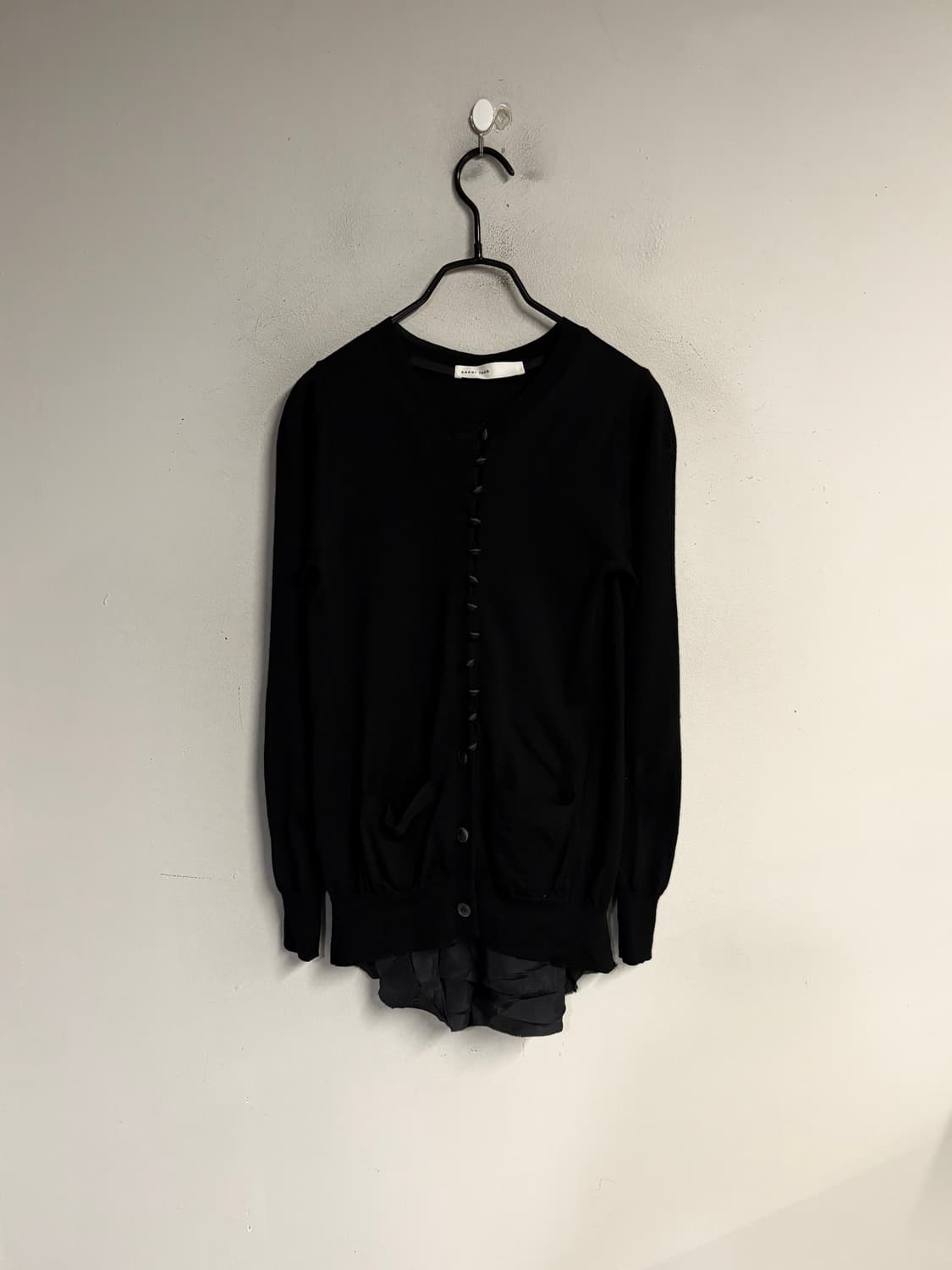 SACAI LUCK back pleats cardigan black 1  상품이미지2