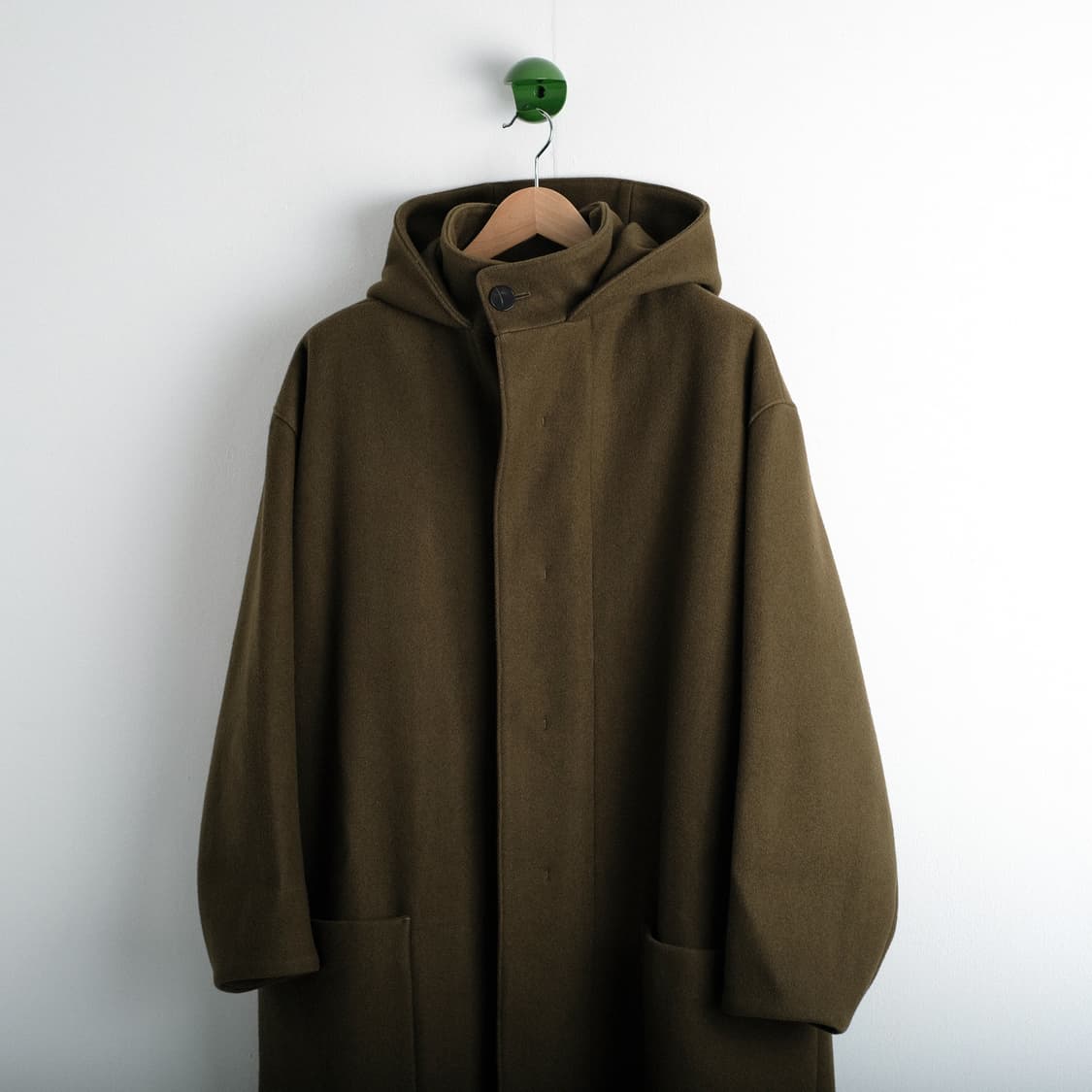 스튜디오 니콜슨 X 글로버올 후드 오버사이즈 울 후디드 코트 L사이즈 상품이미지5