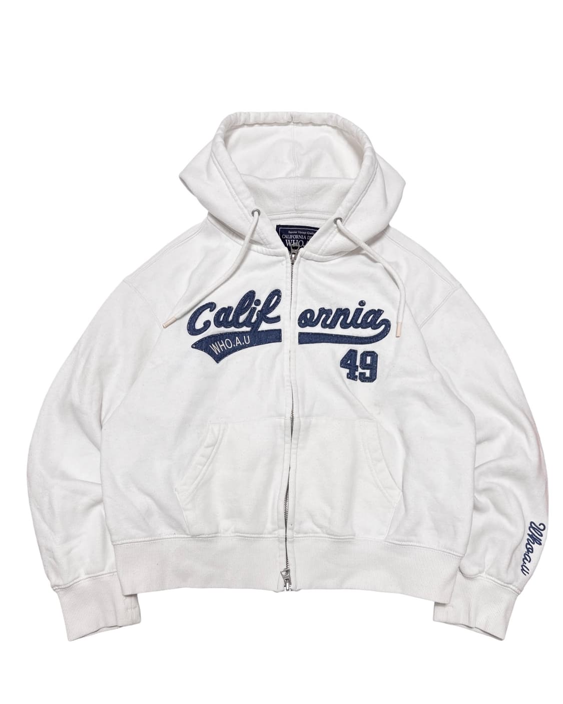 후아유 흰색 후드집업 상품이미지1