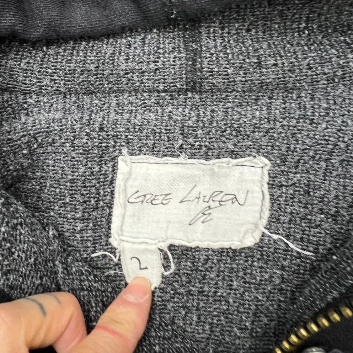 그렉로렌 데미지 후드집업 상품이미지2