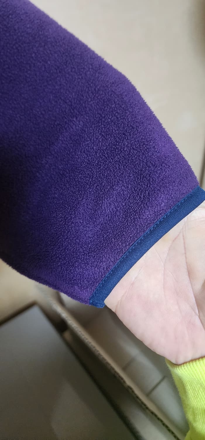 유니클로 남성 퍼플 플리스 하프 맨투맨 XL 상태최상 상품이미지4