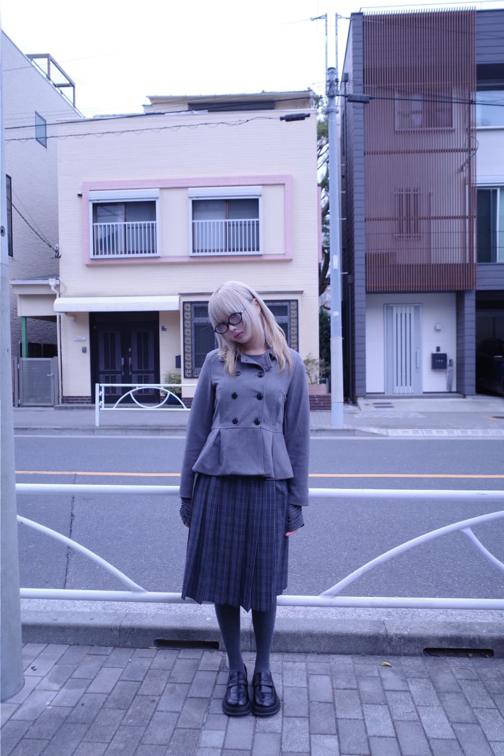 유피 핀턱 더블 숏 코트 (2color) 새상품 상품이미지2