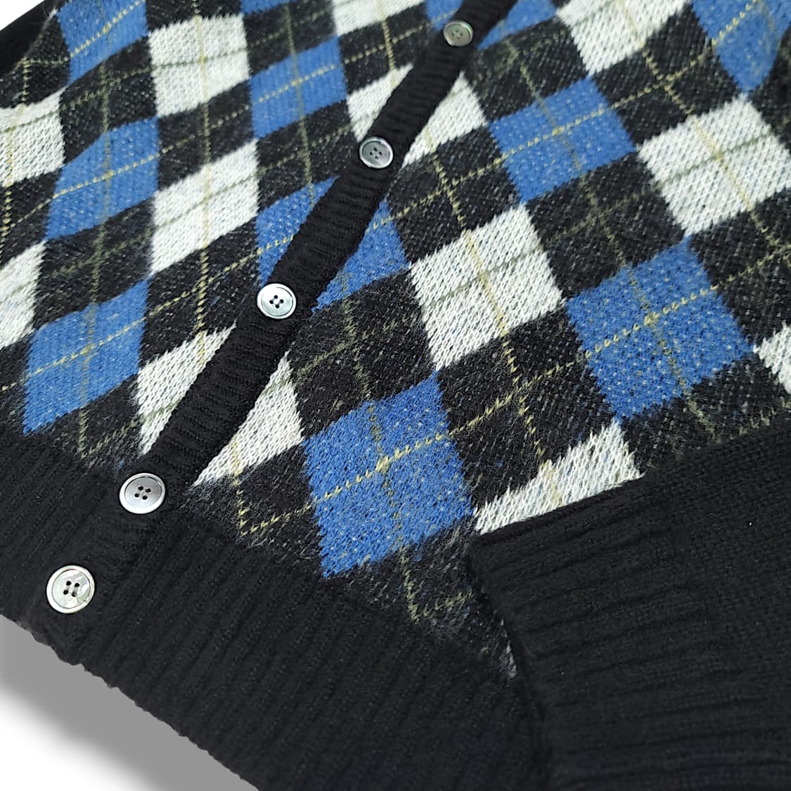 [M~L] 디스이즈네버댓 아가일패턴 아크릴 가디건 상품이미지5