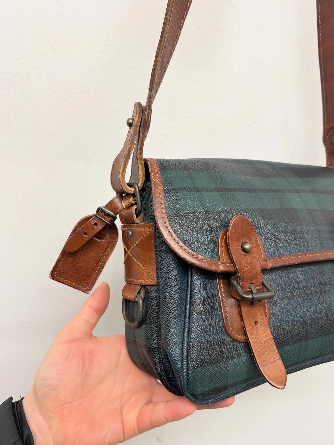 폴로 랄프로렌 블랙와치 타탄체크 크로스백  상품이미지3