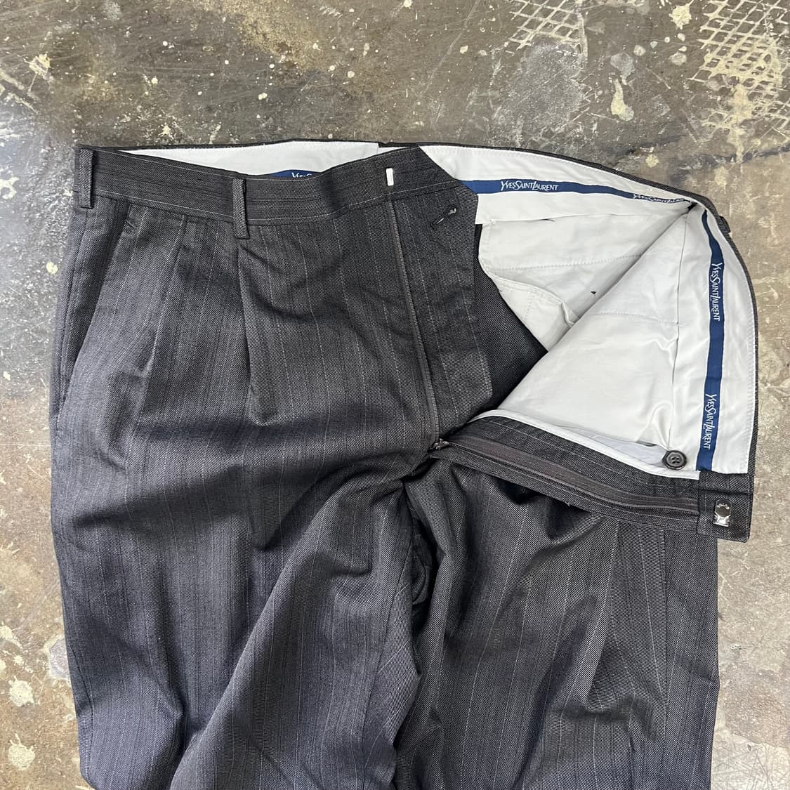 100,32) 입생로랑 정장 셋업 자켓 마이 와이드 팬츠 춘추 상품이미지9