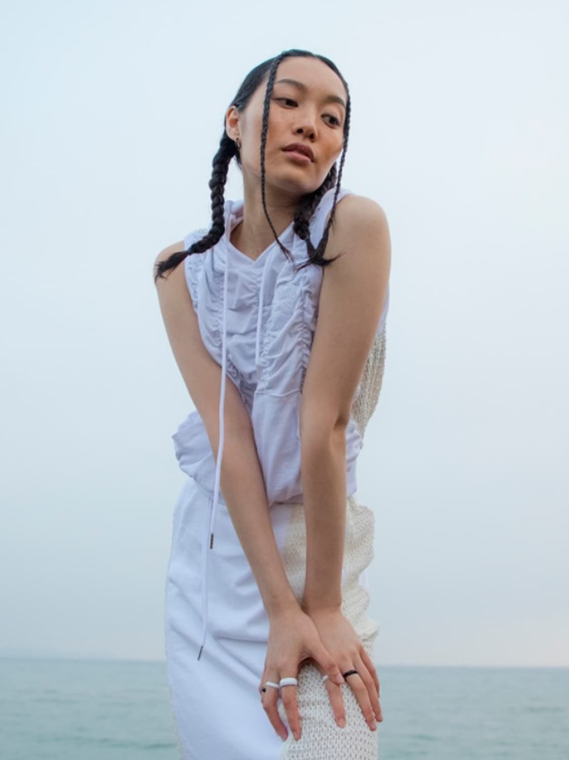 김미더영 후드 나시 상품이미지2