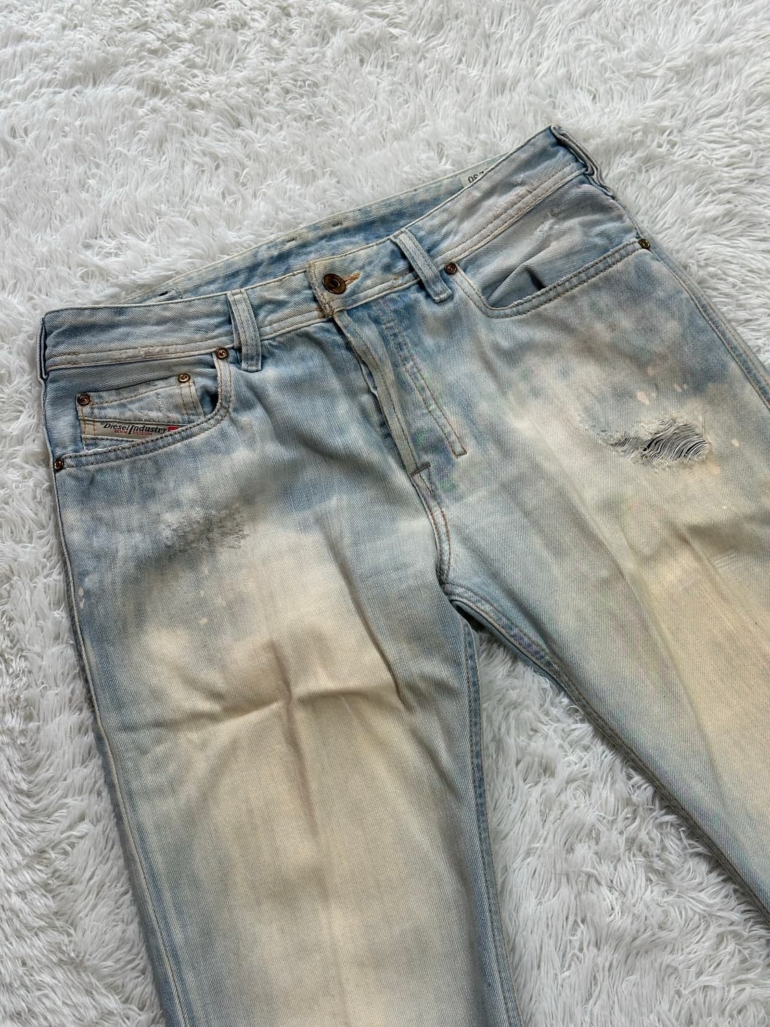 디젤 자티니 W28 워싱 데미지 청바지 상품이미지1