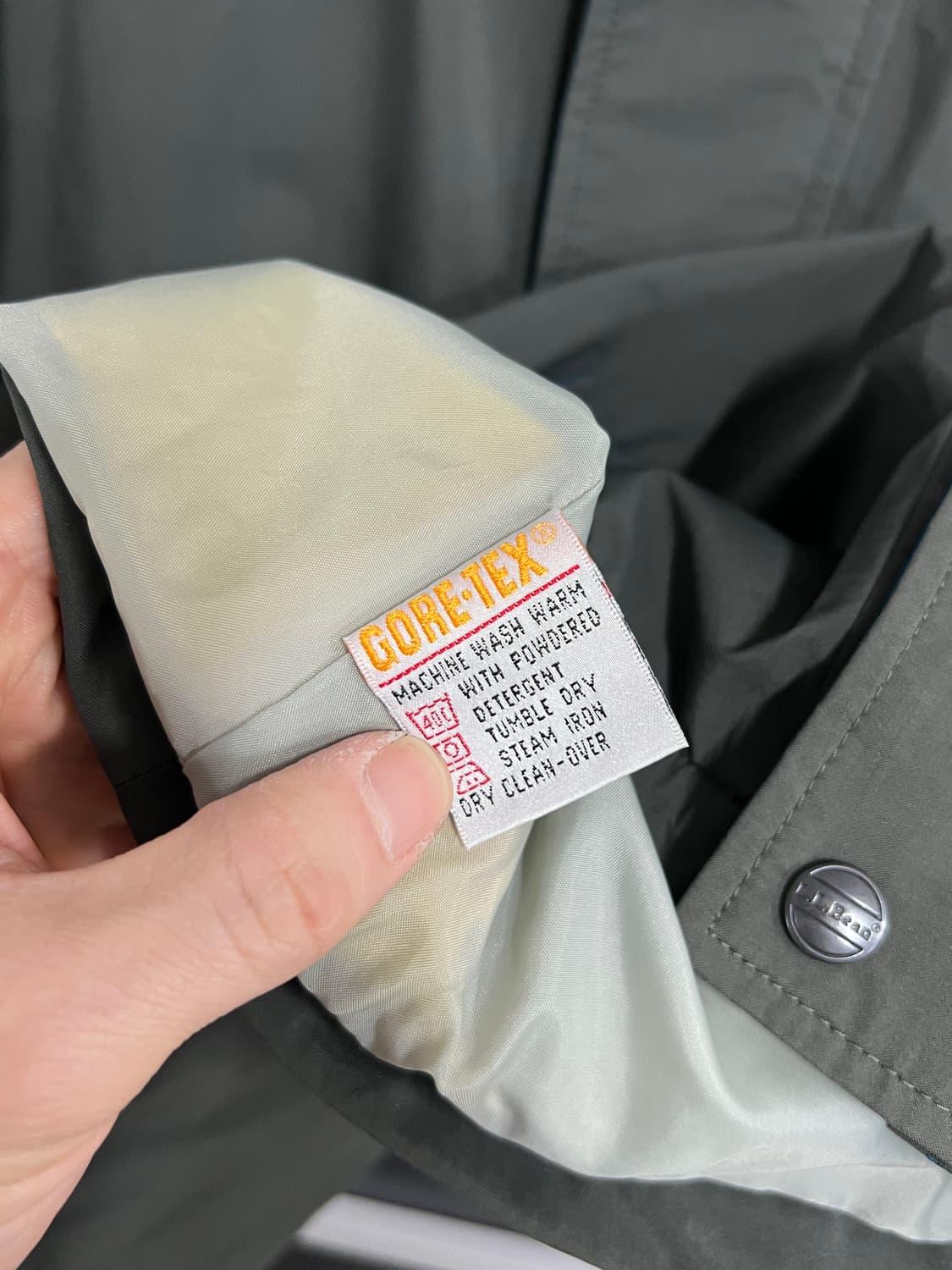 90s LL Bean 엘엘빈 고어텍스 카키 바람막이 상품이미지8