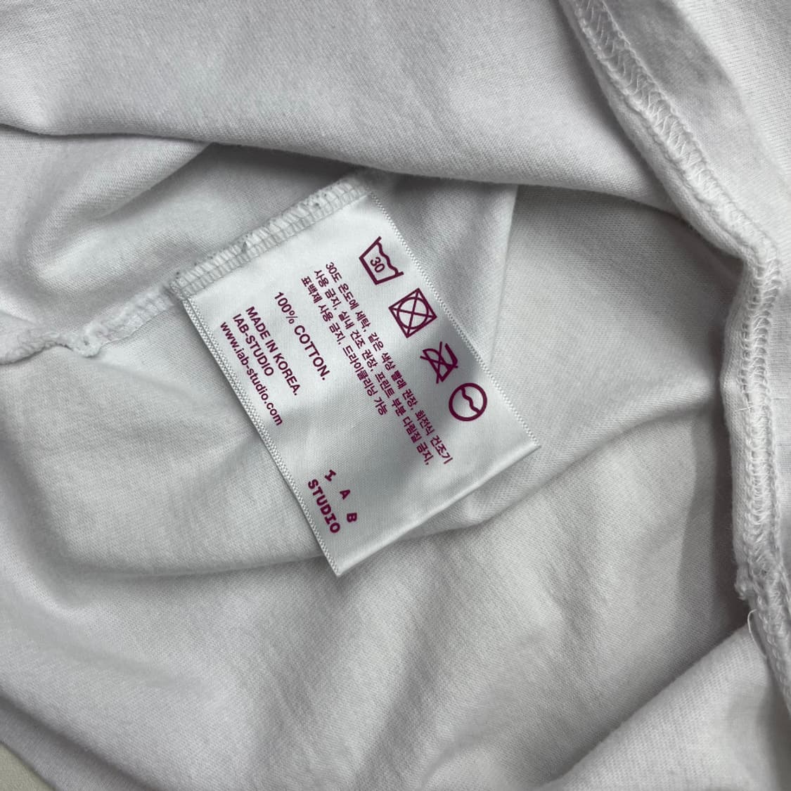  아이앱스튜디오 로고 화이트 반팔 M 상품이미지6