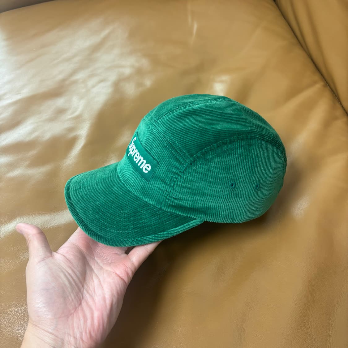 Supreme 슈프림 코듀로이 로로피아나 그린 캠프캡 모자 상품이미지4