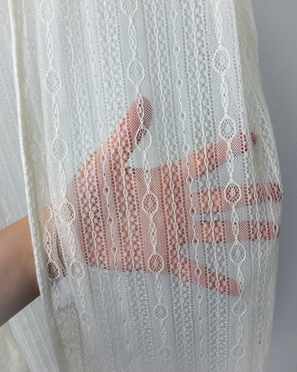 Pattern lace point open long cardigan 상품이미지4