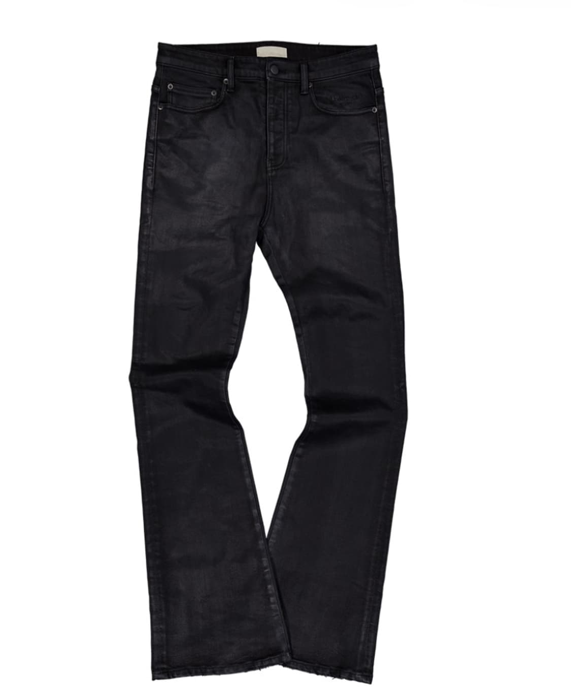 언더마이카 무.158 클래식 로고 왁스 코티드 플레어 진 블랙 2사이즈 상품이미지1