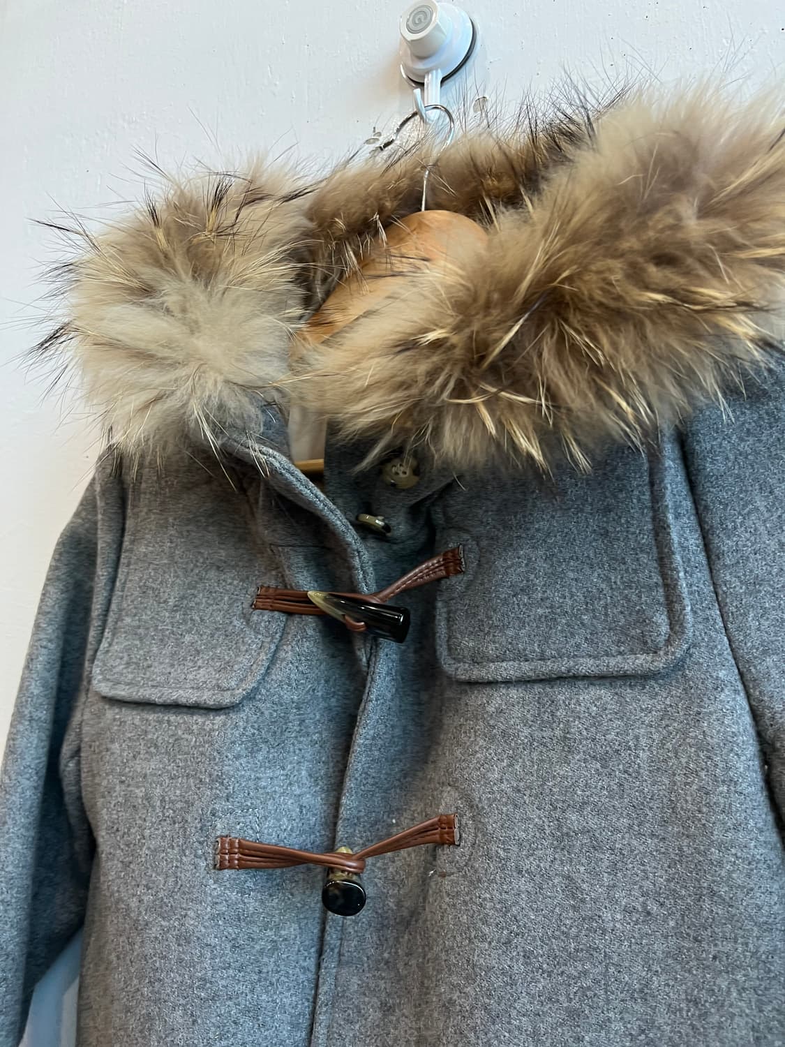 빔즈 라쿤퍼 울 더플 코트 우먼즈 상품이미지2