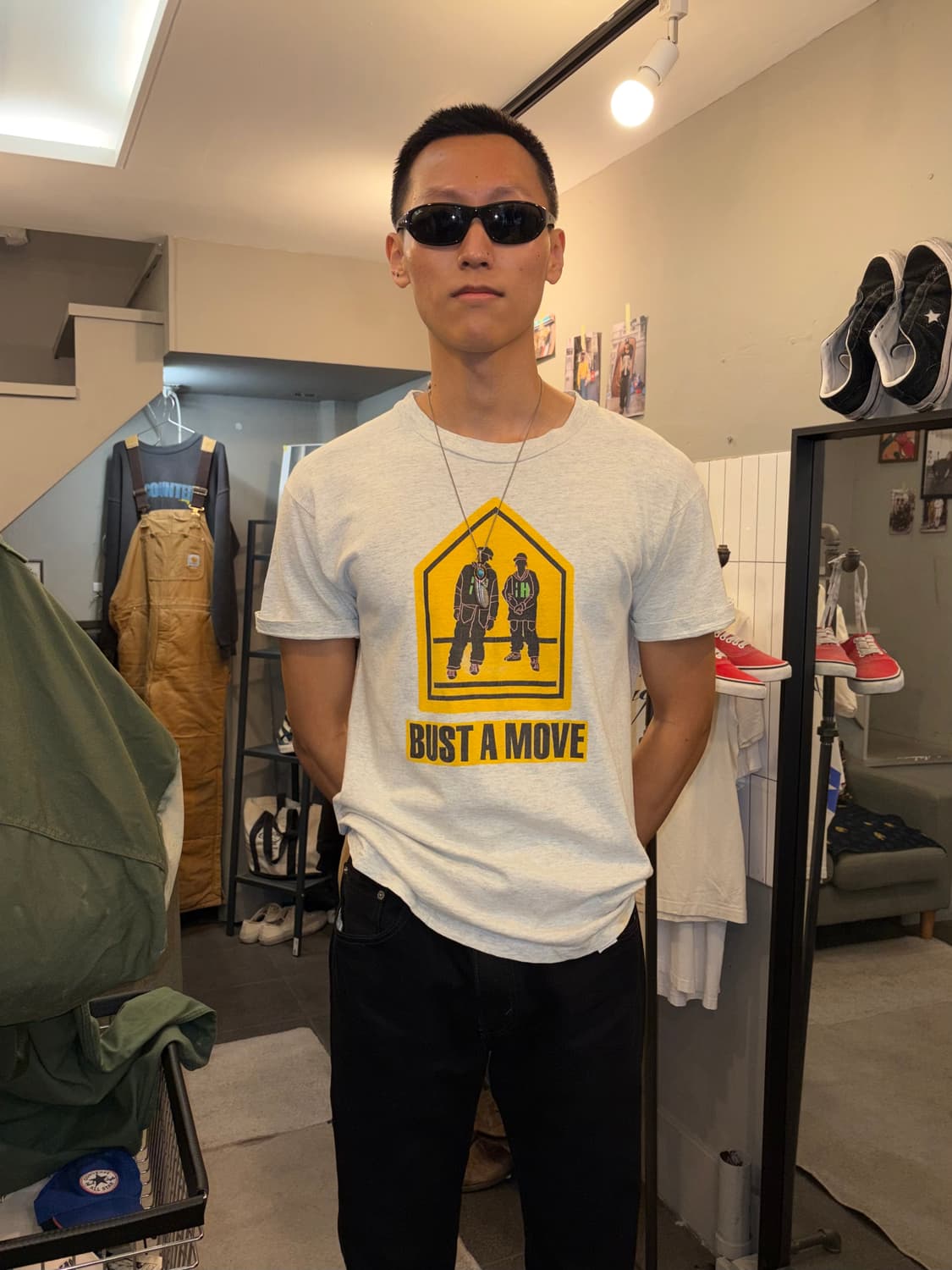 90’s Young MC Bust a Move print single T 상품이미지2