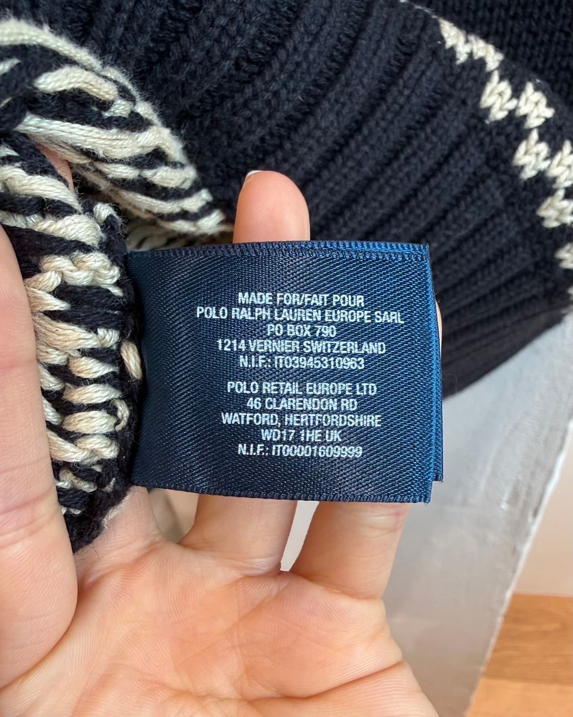 폴로 랄프로렌 블랙 노르딕 디어 패턴 니트  상품이미지8