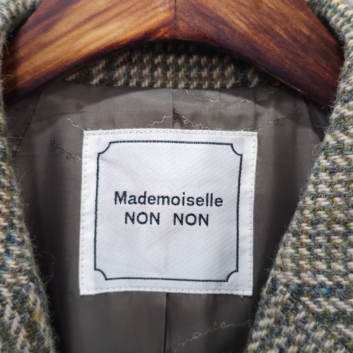 일본 Mademoiselle NON NON 트위드울 자켓- M 상품이미지7