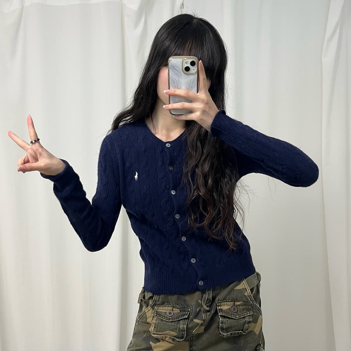 Polo Ralph Lauren navy cardigan 상품이미지1