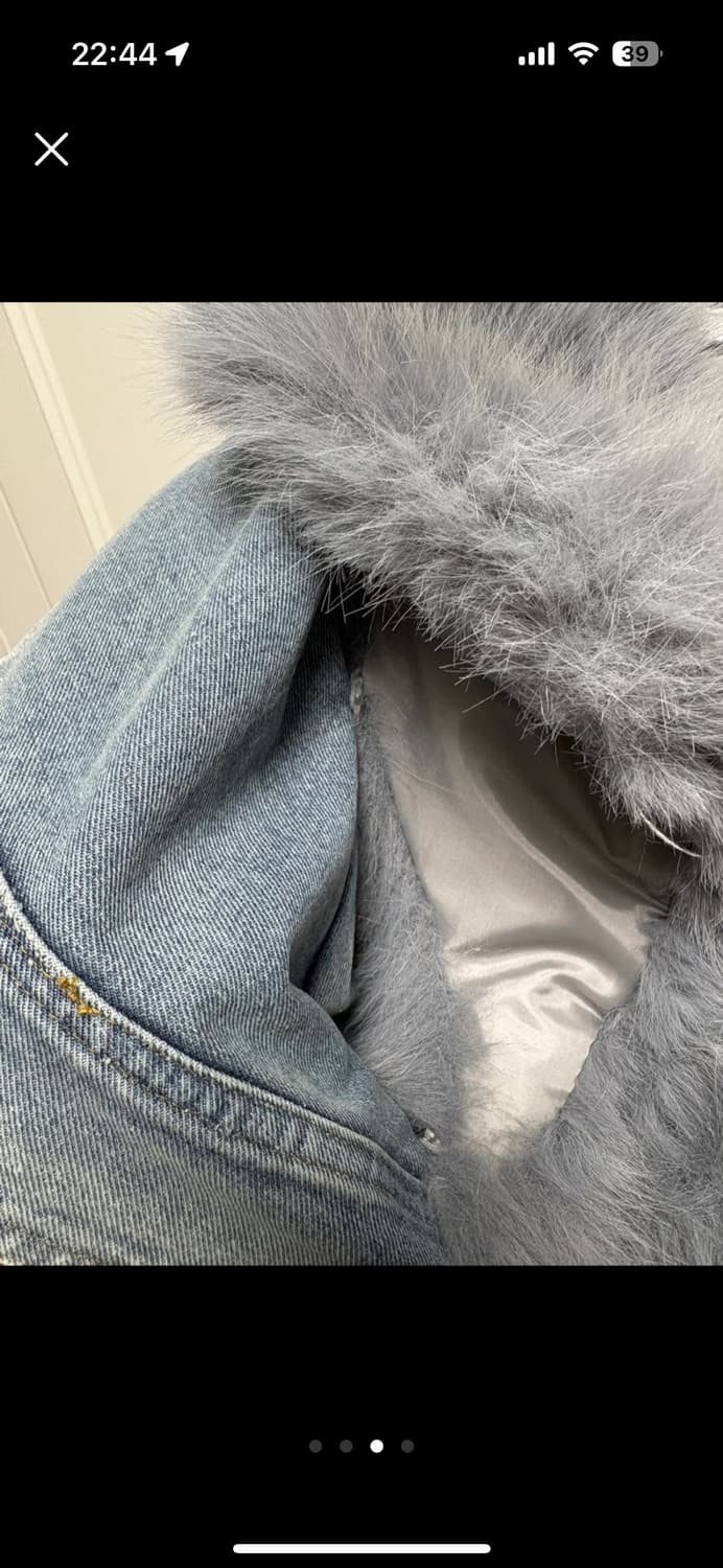 데님 퍼 자켓 누빔안감 상품이미지3