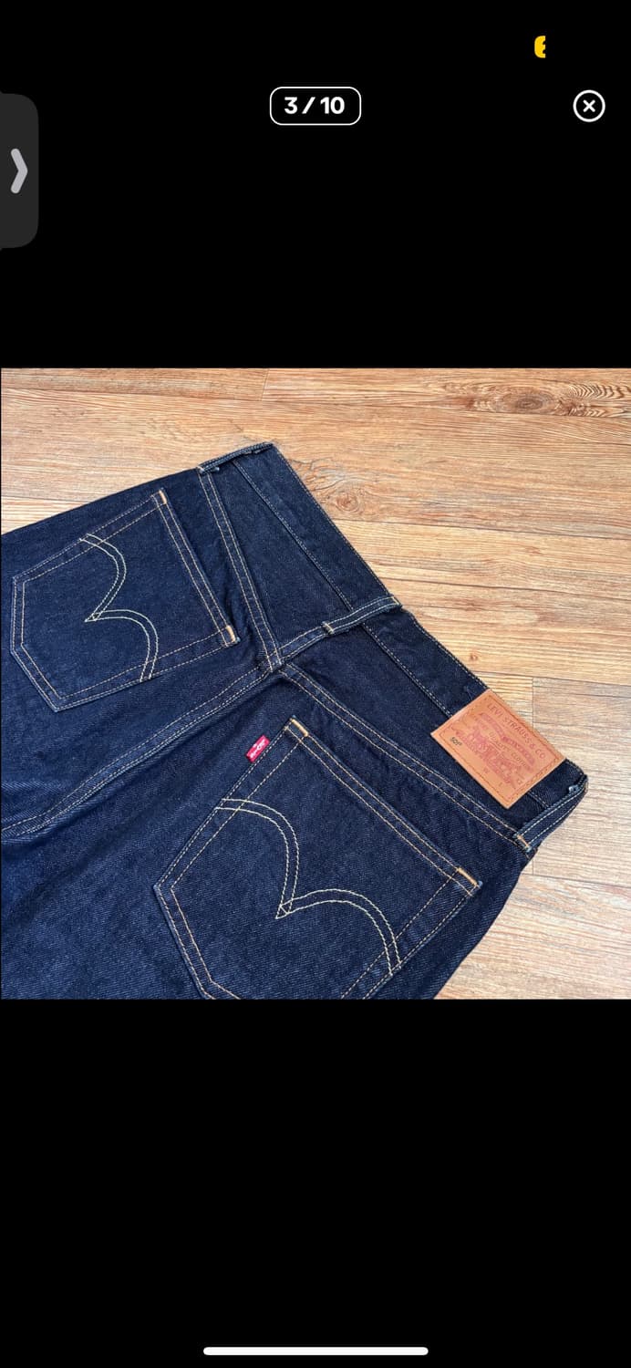 리바이스 501 청바지 진청 데님 28 오리지널 레드 탭 프리미엄 상품이미지3