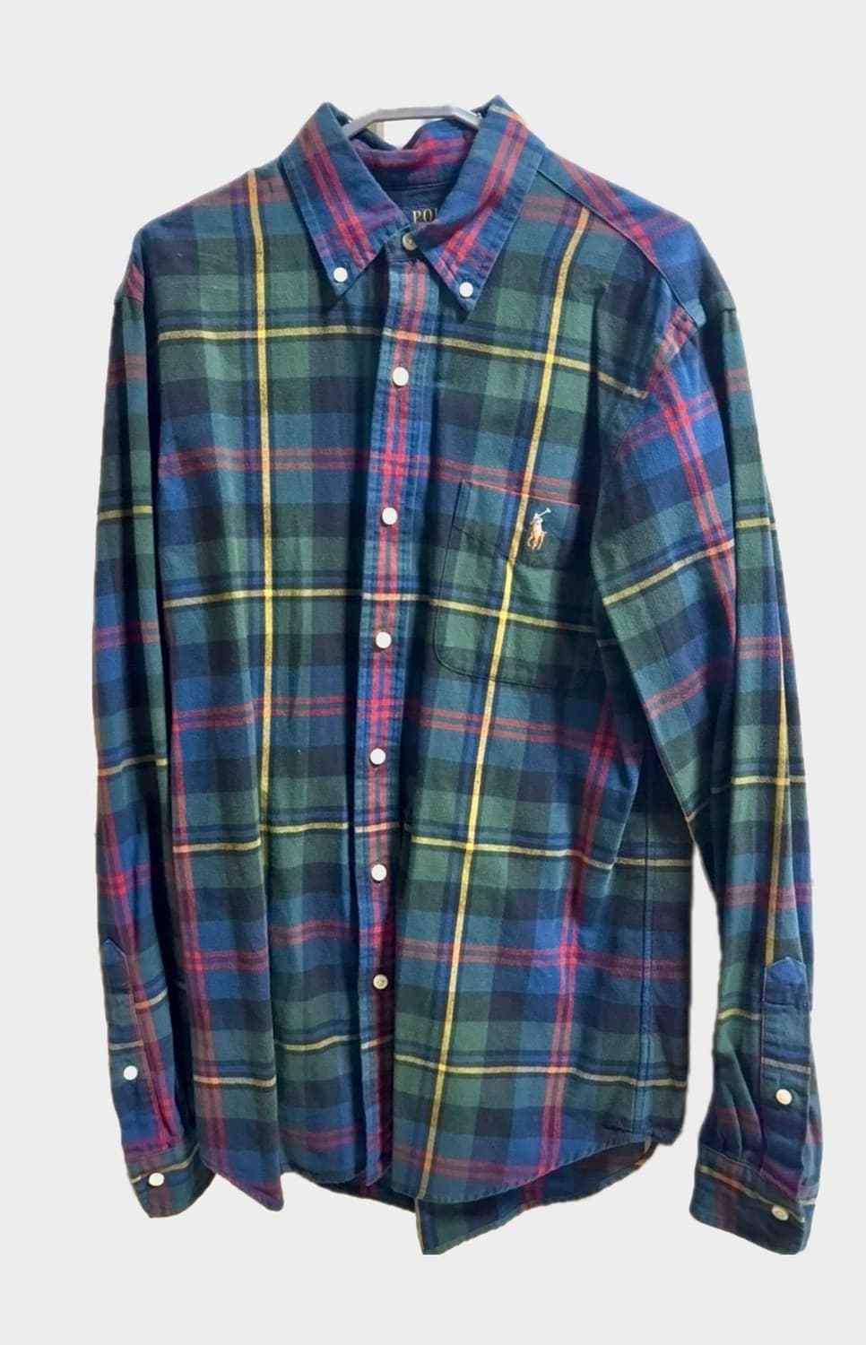 폴로 체크 셔츠 클래식핏/S 남성 상품이미지1