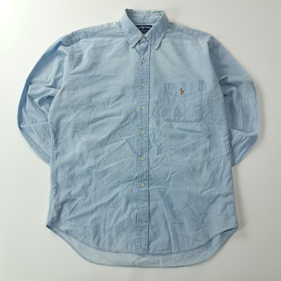 CK192 L 폴로 90s 빅셔츠 멀티포니 샴브레이 셔츠 남방 상품이미지1