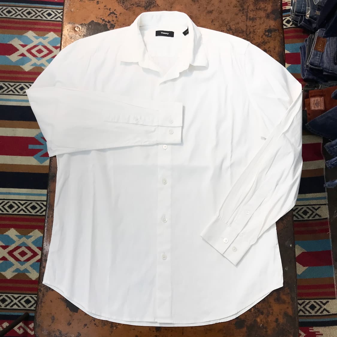 띠어리 화이트 코튼 드레스셔츠 와이셔츠 남성 105 사이즈 상품이미지2