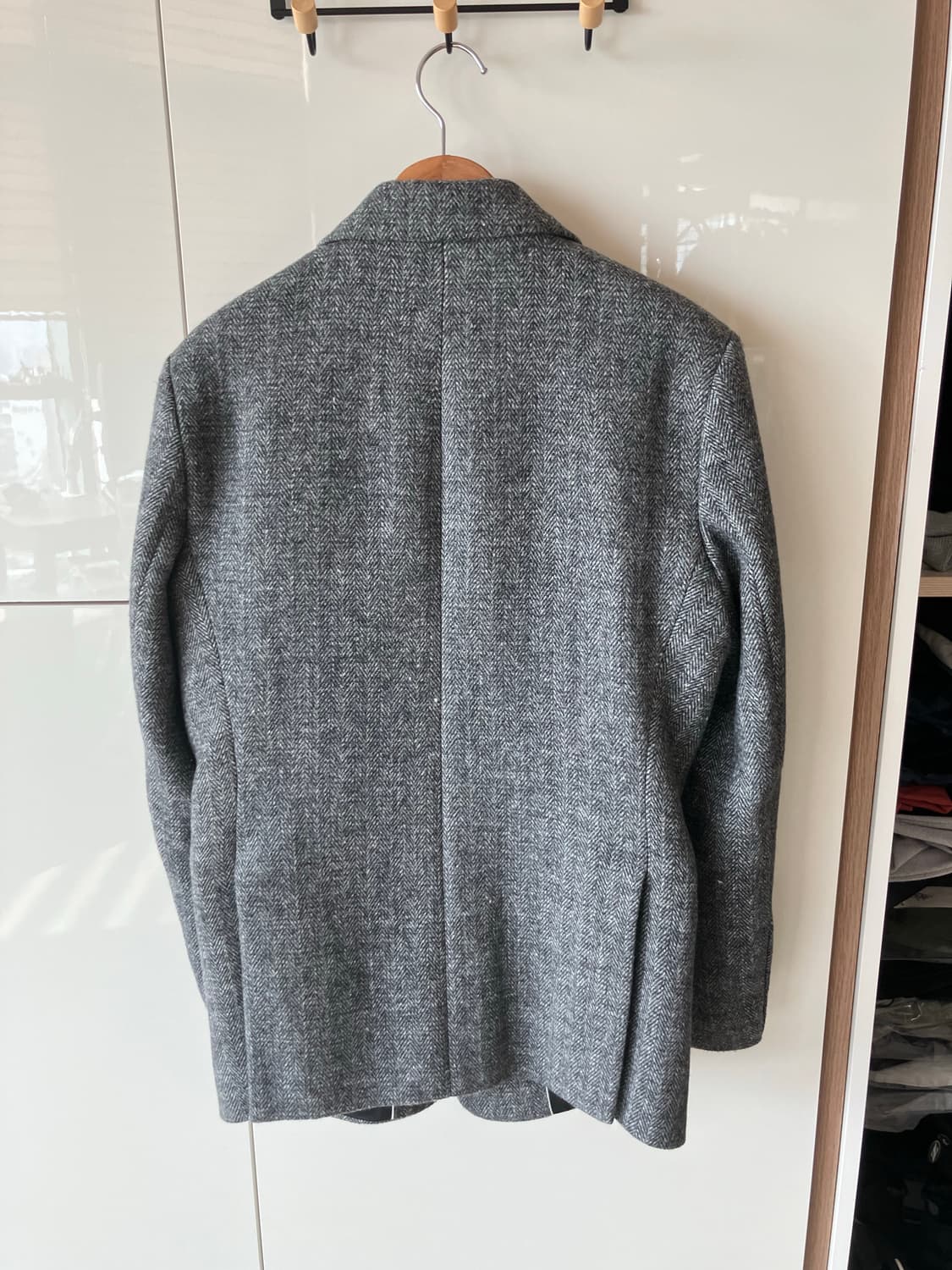 그레이 헤링본 셋업 상의 상품이미지2