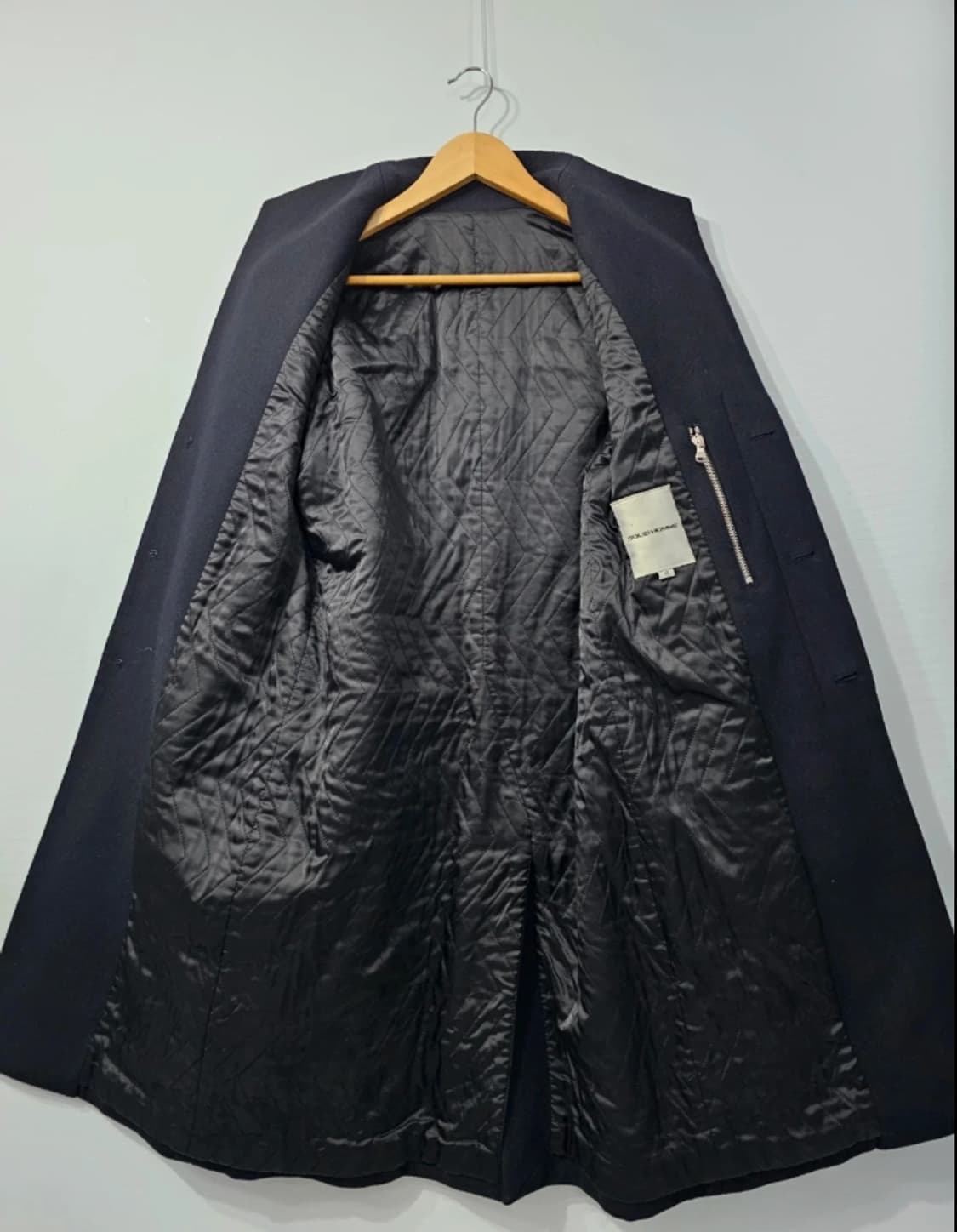 정품 솔리드옴므 블랙 코트 95 상품이미지5