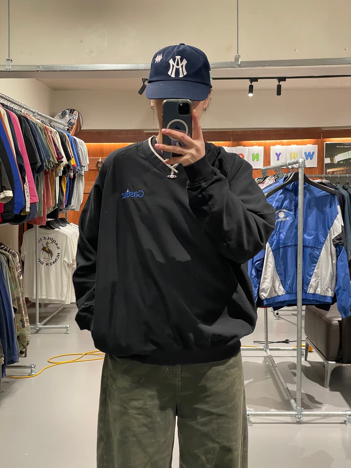 빈티지 v넥 바람막이 웜업   상품이미지1