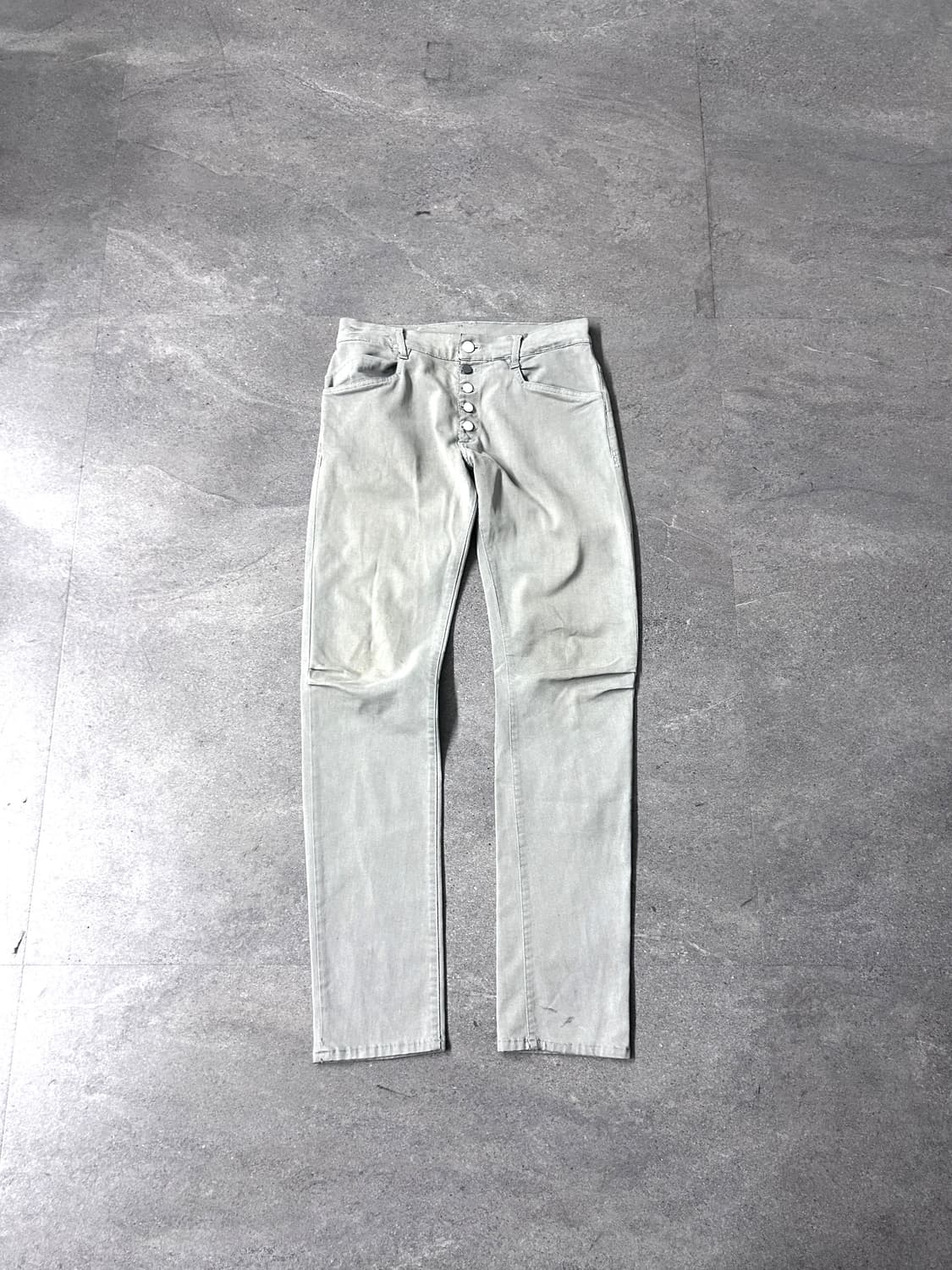 Abraham K Hangul Slim Button Fly Washed  상품이미지3