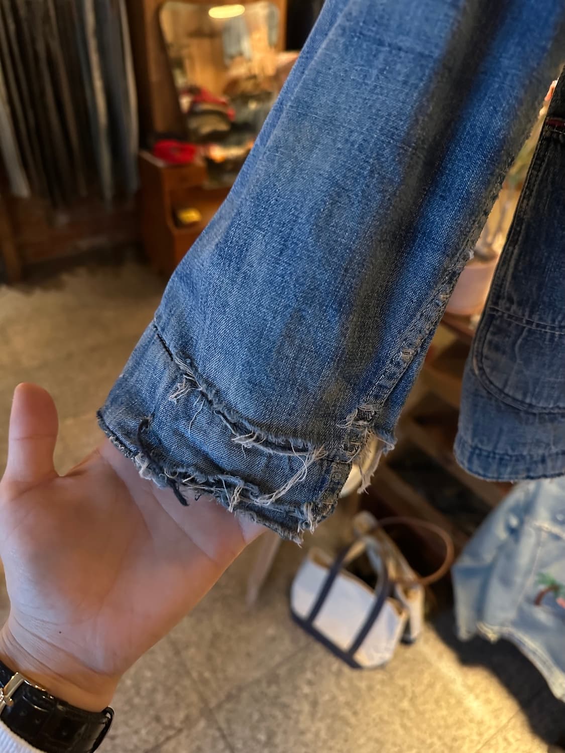 50s USA 빈티지 몽고메리워드 Pioneer 데님 초어 자켓 상품이미지4