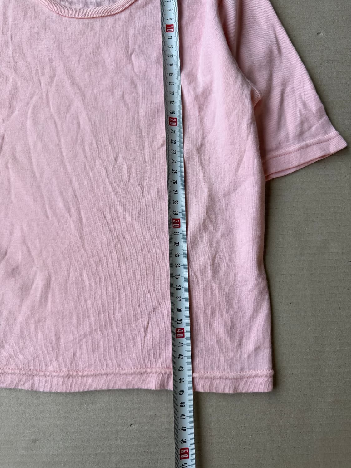 A.P.C. 핑크 골지 라운드넥 반팔 니트 탑 상품이미지8