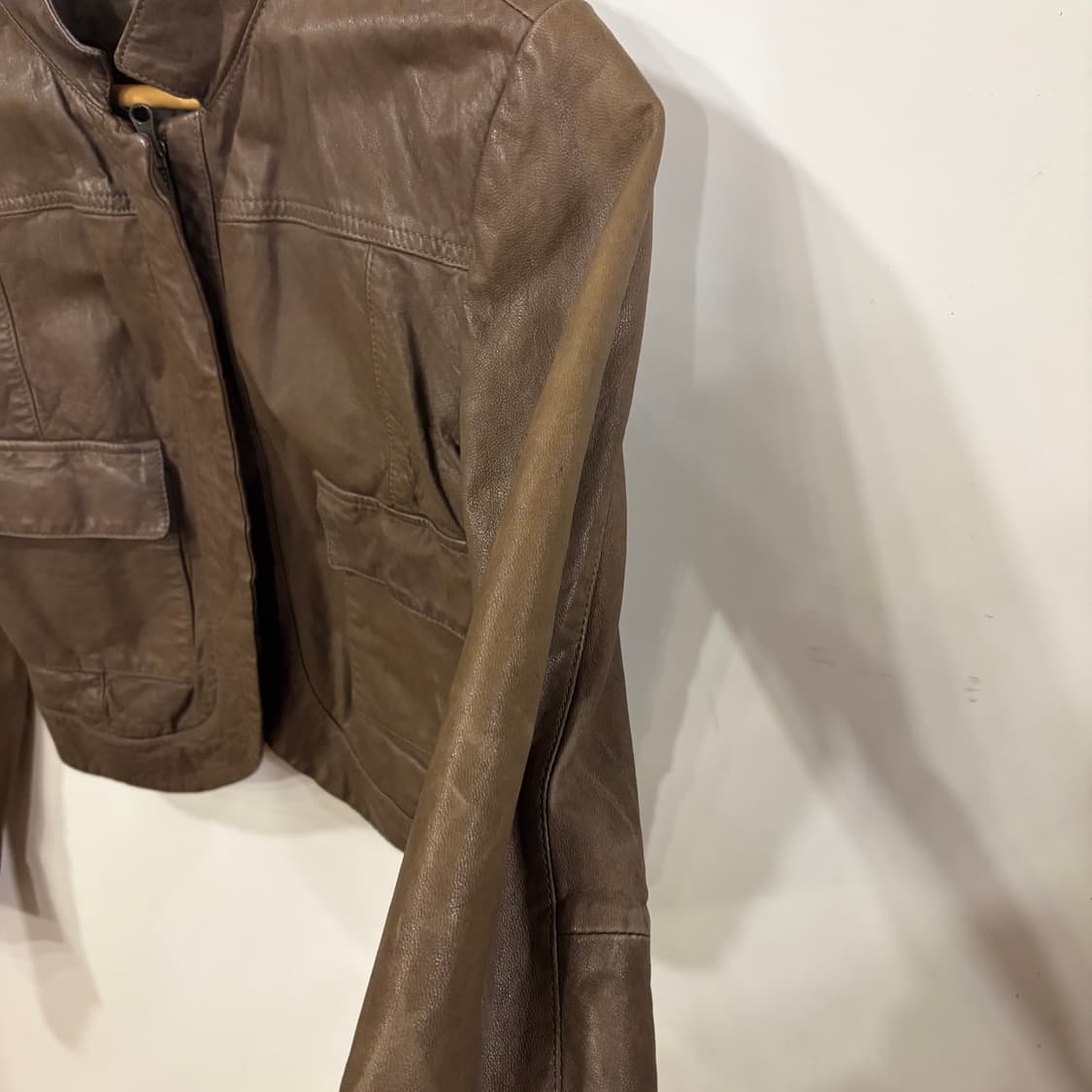 막스앤코 램스킨 숏 레더자켓 상품이미지4