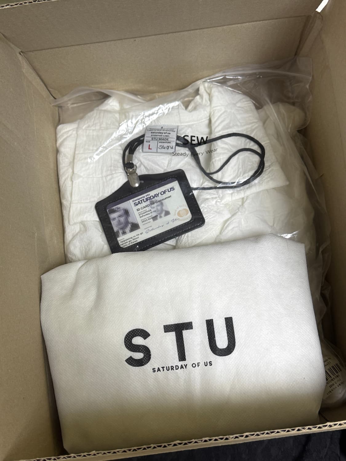 STU 엠보 범피 화이트 셔츠 상품이미지5