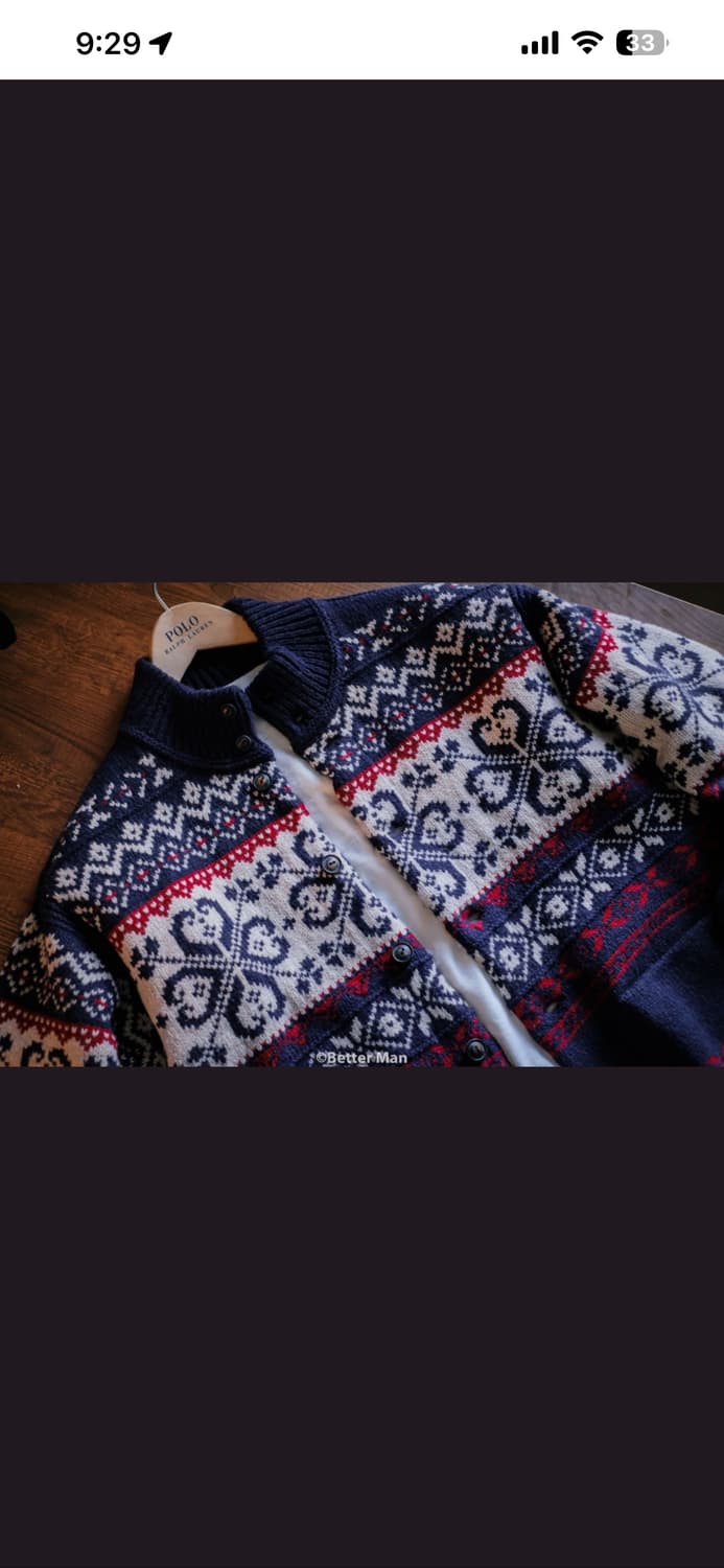 랄프로렌 스노우플레이크 가디건 상품이미지2