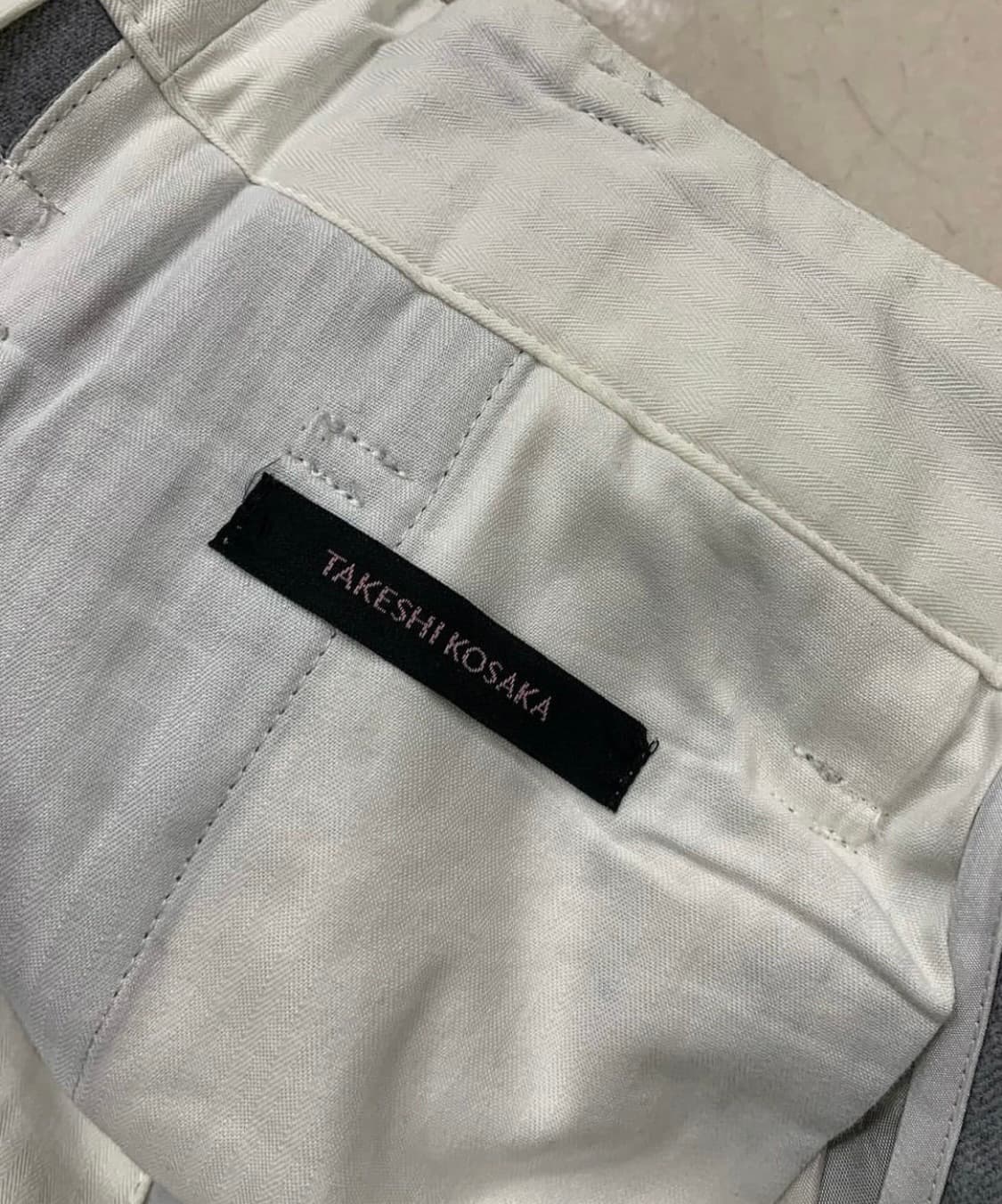 Yohji yamamoto 울x폴리 벨티드 디테일 팬츠 상품이미지8