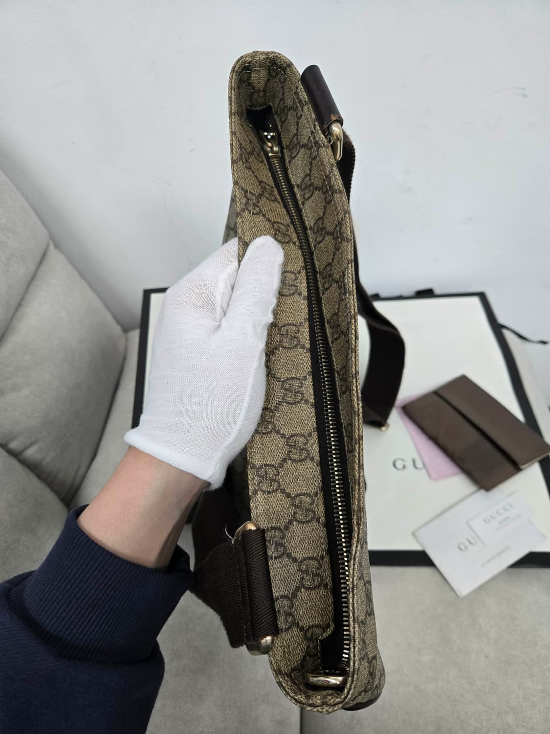 [보증서 정품] 구찌 시그니처 숄더백 상품이미지2