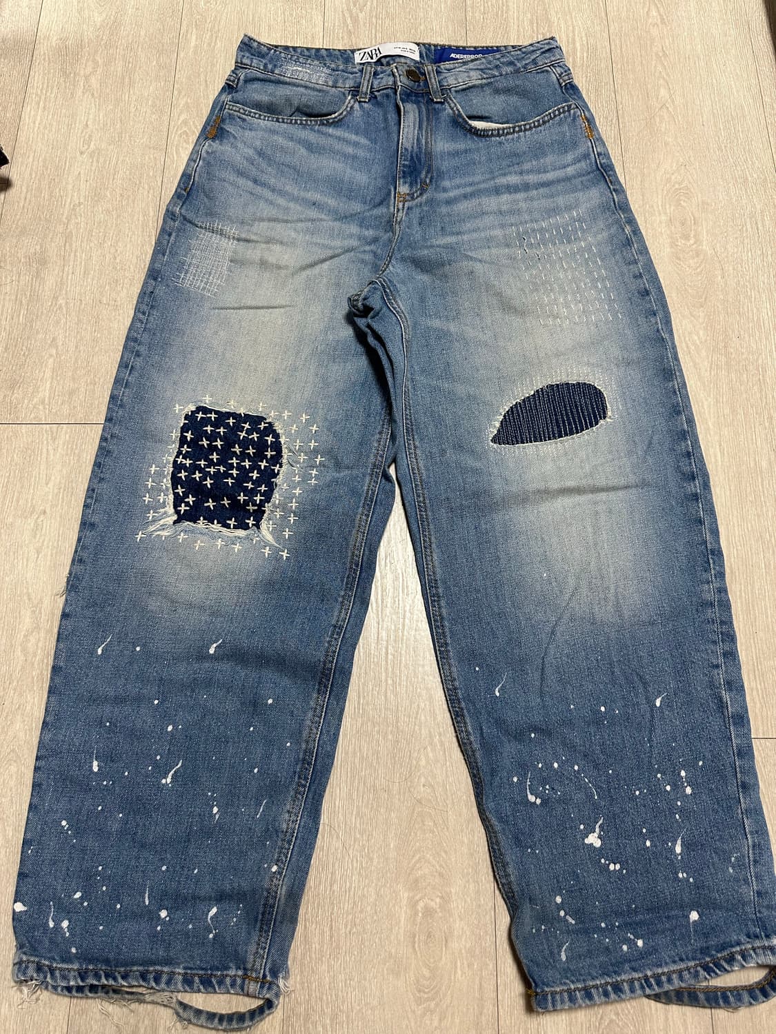자더에러 패치워크 진 데님팬츠 블루 판매 상품이미지1